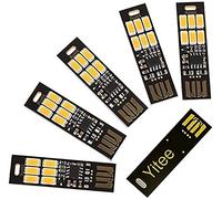 Yitee - Llavero con luz USB, SMD LED súper brillante, mini puerto USB, ultra delgado, portátil, luz nocturna