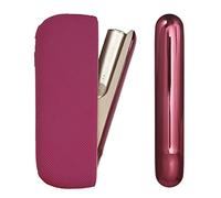 YiTenn 2 en 1 set de funda protectora con tapa lateral para IQOS iluma, accesorios Material silicona + plástico ABS (rojo)