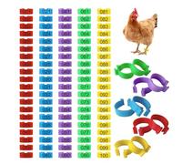 Yitexin 100 Anillas para Patos de Aves de Corral de 16 mm, Anillas para Perdices Numeradas del 001 al 100, Etiquetas de Identificación para Pollos, Patos, Gansos, Pavos y Guine (5 Colores, 16 mm)