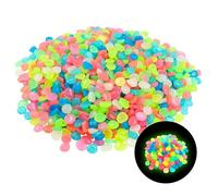 Yitexin 1000 Piezas de Peces Tanque Piedras Luminosas Jardin, Mini Guijarros Brillantes Decorativos, Coloridos Fluorescentes Piedras Guijarros Roca para Acuario Paisaje (Múltiples colores)
