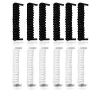 Yitexin 12 cordones elásticos rizados de 0.15 pulgadas para zapatos, cordones elásticos sin atar, cordones elásticos anticaídas, repuesto para zapatillas deportivas para adultos, 6 pares, Small