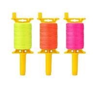 Yitexin 3 Rollo Cuerda de Linea Albañil, 18 Hilos, Longitud Total de 45,72 m, Hilo de Albañilería de Nailon Trenzado, Cordón Trenzado de Nylon para Jardinería (Naranja, Rosa y Verde, 45,7 cm)