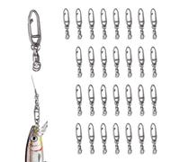 Yitexin 30 Piezas Giratorio de Pesca con Rodamientos de Bolas, Emerillones de Pesca con Snap de Alta Resistencia, Emerillones Giratorios Pesca Que Cambian Rápidamente (4.2 cm/35 kg)