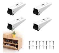 Yitexin 4 Piezas Ruedas de Soporte con 16 Tornillos, Rueda de Giratoria Repuesto para Puertas Correderas y Muebles, Rodillos de Montaje Lateral Silencioso para Instalación (4)