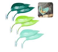 Yitexin 6 Piezas 3 Colores Hamaca de Hoja Betta Ventosa, Simulando Hábitat Almohadilla Suave de Imitación Plataforma Basking, Pequeño Tanque de Descanso Árbol Rana Terrario (3 Colores)