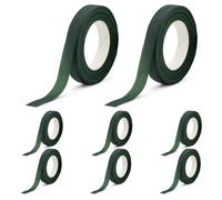 Yitexin 8 rollos verde oscuro cinta floral 0,47 en x 32,8 Yard, cinta floral impermeable para ramos, envoltura de tallo adhesivo para suministros de arreglo flor fresca artesanía (Verde)