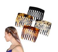 Yitexin Juego de 4 Peinetas Laterales para el Pelo, Peinetas Laterales Francesas con Sujeción Fuerte, Peine Decorativo Accesorios para Moños y Recogidos para Mujer (4 Estilos)