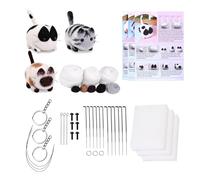 Yitexin Kit de Fieltro de Aguja de Gato de 3 Piezas, Fieltro de Lana de Animales para Adultos Principiantes, Con Agujas, Almohadilla de Espuma, Llavero e Instrucciones