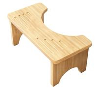 Yitobici Taburete de baño plegable de madera para adultos, de bambú, para hinchazón, mejora la postura, estreñimiento, hemorroides y síndrome del intestino irritable