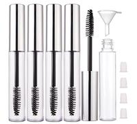 YITOU - Paquete de 4 tubos vacíos de máscara de pestañas de 10 ml con varilla de cepillo, contenedor de crema de pestañas recargable, botella de cosméticos para aceite de ricino, suero de crecimiento
