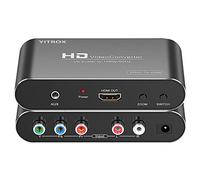 Yitrox Convertidor de componente a HDMI, convertidor YPbPr a HDMI, Compatible con 1080P para Wii, PS2, PS3, Xbox 360, Reproductor BLU Ray, DVD y más