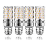 Yiun E27 LED vela Bulbs,12W blanco cálido,100 Watt Equivalente, paquete de 4