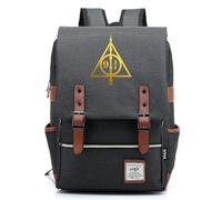 YIUNL Harry Magic Casual Daypack, Bolsa de Viaje Universitaria Unisex, Bolsa de Mochila para Portátil para Mujer Adolescentes Gris Oscuro Grande