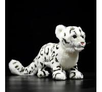 YIUNL Juguete de Peluche de Leopardo de Nieve de simulación Realista Lindo Guepardo de pie Modelo de Animal de Peluche Muñeca para niños Regalo de cumpleaños Leopardo de Las Nieves de 23 cm