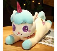 YIUNL Kawaii Colorido Unicornio Peluche Juguete Lindo Anime Grandes Ojos Unicornio Almohada Peluche Animales Peluches Muñeca para Niños/Niñas Regalo 65cm Amarillo-B