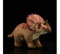 YIUNL Lindos Juguetes de Peluche de Triceratops Muñeca Modelo de Dinosaurios de simulación Suave Realista para niños Regalos de cumpleaños 38cm Marrón