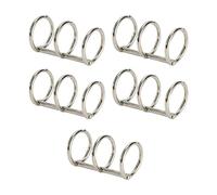 YIUPEDRFG 5 carpetas de hojas sueltas de metal 3 anillas para encuadernación diarios viaje, con lomos peines plateados 30 mm, Plata, 30mm