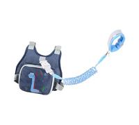 YIUPEDRFG Arnés de seguridad para niños pequeños con antipérdida y correa elástica para la muñeca, ideal para compras y actividades al aire libre. Ofrece, azul oscuro, 22.5 x 23.5 cm