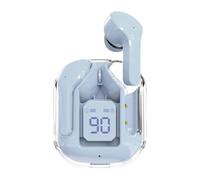 YIUPEDRFG Auriculares Bluetooth Mi con Pantalla LED para emparejamiento instantáneo y Sonido Envolvente, con tecnología de Resistencia al Agua IPX4, Azul, Caja