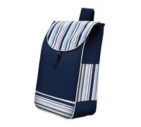 YIUPEDRFG Bolsa de Repuesto para Carrito de Compras Capacidad Carga Oxford Bolsa Compras Impermeable para comestibles (no Incluye carritos). Se pliega fácilmente, Azul Negro, 30x19x55cm