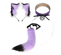 YIUPEDRFG Conviértete en tu Personaje Favorito con un Disfraz de Cosplay y una Diadema con Orejas de Peluche. Conjunto Accesorios para Disfraz. Orejas y Cola Animales para Adultos y niños. Cosplay.