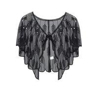 YIUPEDRFG de lentejuelas para banquete, chal con accesorios de lentejuelas, chal de poliéster con lentejuelas, chal de los años 20, mi