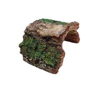 YIUPEDRFG Decoración de Cueva para Reptiles, Refugio para Tomar el Sol, hábitat para Peces y lagartijas pequeñas en Cualquier Acuario. Adorno de Tronco Hueco para pecera, Verde, Estilo A