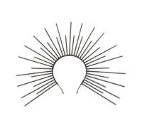 YIUPEDRFG Diadema de Dios del Sol Halo de Halloween Diadema Sol Aro para el Cabello Cosplay Tocado Decorativo Creativo para Opciones Regalo maravillosas Accesorio para el, Negro, 42x32cm