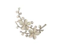 YIUPEDRFG Elegante broche de ópalos de cristal con diamantes imitación, impresionante flor para fiestas navideñas, graduaciones y atuendos diarios, broche flores con ópalos cristal para banquetes.