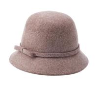 YIUPEDRFG Elegante Sombrero De Fieltro De Lana Sombrero Cálido Invierno Para Mujer Además Las Fiestas Té Con Un Hermoso Lazo Cosido Fiesta Té Graduación Desfile Moda Triturable