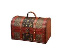 YIUPEDRFG Espaciosa maleta vintage, práctica caja de almacenamiento, accesorio para fotografía, baúl decorativo de Para madera único para regalos, maleta vintage con asa, accesorios para fotos.
