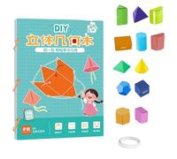 YIUPEDRFG Libro Interactivo de geometría 3D para Estudiantes de Primaria. Aprende y Juega con geometrías sólidas. Libros Primaria, 12 imágenes 3D