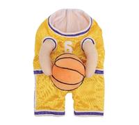 YIUPEDRFG Llamativo Traje de Baloncesto para Perros. Correas Ajustables para un fácil y garantía a Largo Plazo. Adecuado para Perros de Varios, Amarillo, Metro