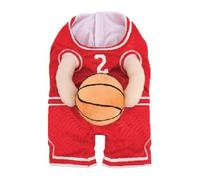YIUPEDRFG Llamativo Traje de Baloncesto para Perros. Correas Ajustables para un fácil y garantía a Largo Plazo. Adecuado para Perros de Varios, Rojo, Metro