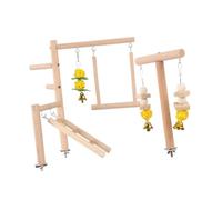 YIUPEDRFG Parque de Juegos para pájaros, Soporte de para Madera para Loros, Juguete para Masticar Que Hace Que el Tiempo Juego Sea Divertido y Atractivo para periquitos, cotorras y periquitos,