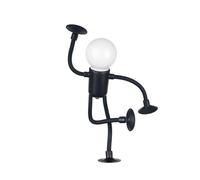 YIUPEDRFG Práctica y divertida luz nocturna para deportistas, diseños flexibles para atletas con ventosa, presione ligeramente para encender las luces, negro