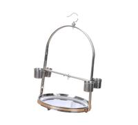 YIUPEDRFG Soporte de para Entrenamiento de Aves, Soporte de Juego con Percha Que Proporciona afinidad con Las Aves, fácil Mantenimiento, construcción de Acero, Plata, 36x60 centímetros