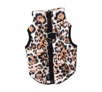 YIUPEDRFG Viste a un Amigo Peludo con Estilo, Chaleco, Chaqueta, Abrigo para Perro, poliéster Flexible y Duradero, Ropa cálida para Invierno para Perros, Estampado de Leopardo, Metro