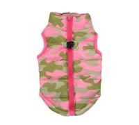 YIUPEDRFG Viste a un Amigo Peludo con Estilo, Chaleco, Chaqueta, Abrigo para Perro, poliéster Flexible y Duradero, Ropa cálida para Invierno para Perros, Camuflaje Rosa, Metro