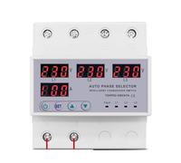 YIVELYYZG Selector de Fase riel DIN trifásico 3P+N 100 A, protección Corriente sobretensión y subtensión Ajustable, relé Protector, 1 Unidad