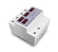 YIVELYYZG Selector de Fase riel DIN trifásico 3P+N 100 A, protección Corriente sobretensión y subtensión Ajustable, relés monitoreo Protector