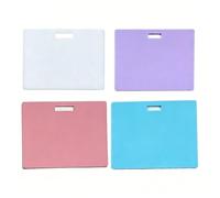 Yivioep 4 Pack Horizontal Erasable Badge Notes with Retractable Badge Reels, Reusable Silicone Memo Pad Pocket Whiteboard, Dry Erase Badge Reference Cards for Nurses, Medical Professionals (4 Colors)