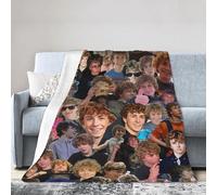 YIVIOYIL Manta súper suave y acogedora, manta ligera de franela para sofá, 60 x 50 pulgadas, color negro