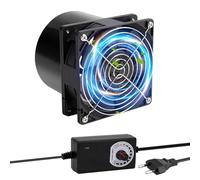 yivom Ventilador de tubo de 100 mm con regulador de velocidad - ventilador axial silencioso extractor de aire con enchufe europeo, regulable para cocina, inodoro, invernadero, garaje, circulación de