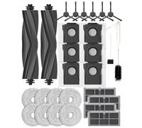 Yivy 28 Pcs de Repuesto para Dreame L10s Pro Ultra Heat/ X30 Ultra/Mova E30 Ultra/l10s Ultra Gen 2,Accesorios: 2 cepillos Principales, 6 Cepillos Laterales, 4 Filtro de Carbón Activado
