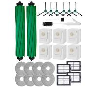 Yivy 28 Piezas de Recambios para iRobot Roomba Plus 405/505 Combo robot barredor,Kit Accesorios de Repuesto 2 Cepillo Principal,6 Cepillos Laterales,4 HEPA Filtros,6 Bolsas,8 Paños