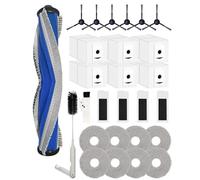 Yivy Juego de 27 Accesorios de Repuesto para ECOVACS DEEBOT T30 Omni/T30 Pro Omni/T30C Pro Omni,1 Cepillo Principal 6 Cepillos Laterales 4 Filtros 6 Bolsas de Polvo 8 Toallitas etc,Azul
