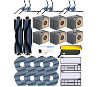 Yivy Juego de 29 Accesorios de Repuesto para Eufy X10 Pro Omni, 2 Cepillo Principal, 6 Cepillos Laterales, 4 Filtros, 6 Bolsas de Polvo, 8 Toallitas etc.