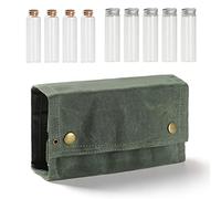 YIWENG Bolsa de almacenamiento de botella de condimentos para acampar portátil Mini bolsa de botella de almacenamiento de condimentos de lona con 9 botellas para cocinar barbacoa al aire libre,Condime