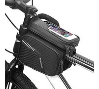 YIWENG Bolsa impermeable para cuadro de bicicleta,bolsa doble,bolsa de tubo superior para bicicleta,bolsa de alforja para bicicleta de montaña,bolsa para teléfono con pantalla táctil,Bolsa de cuadro d